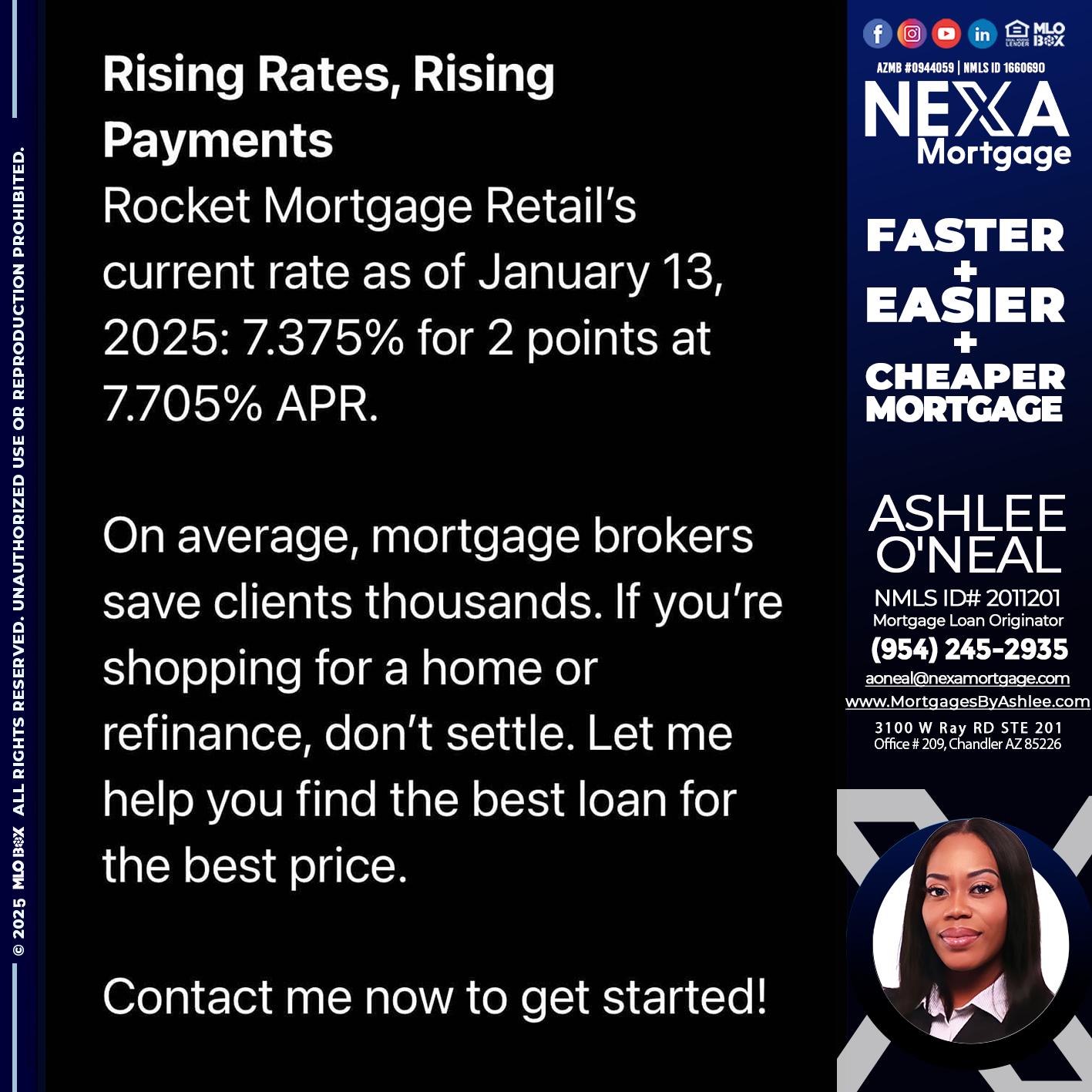 rising rates - Ashlee O’Neal -Mortgage Loan Originator