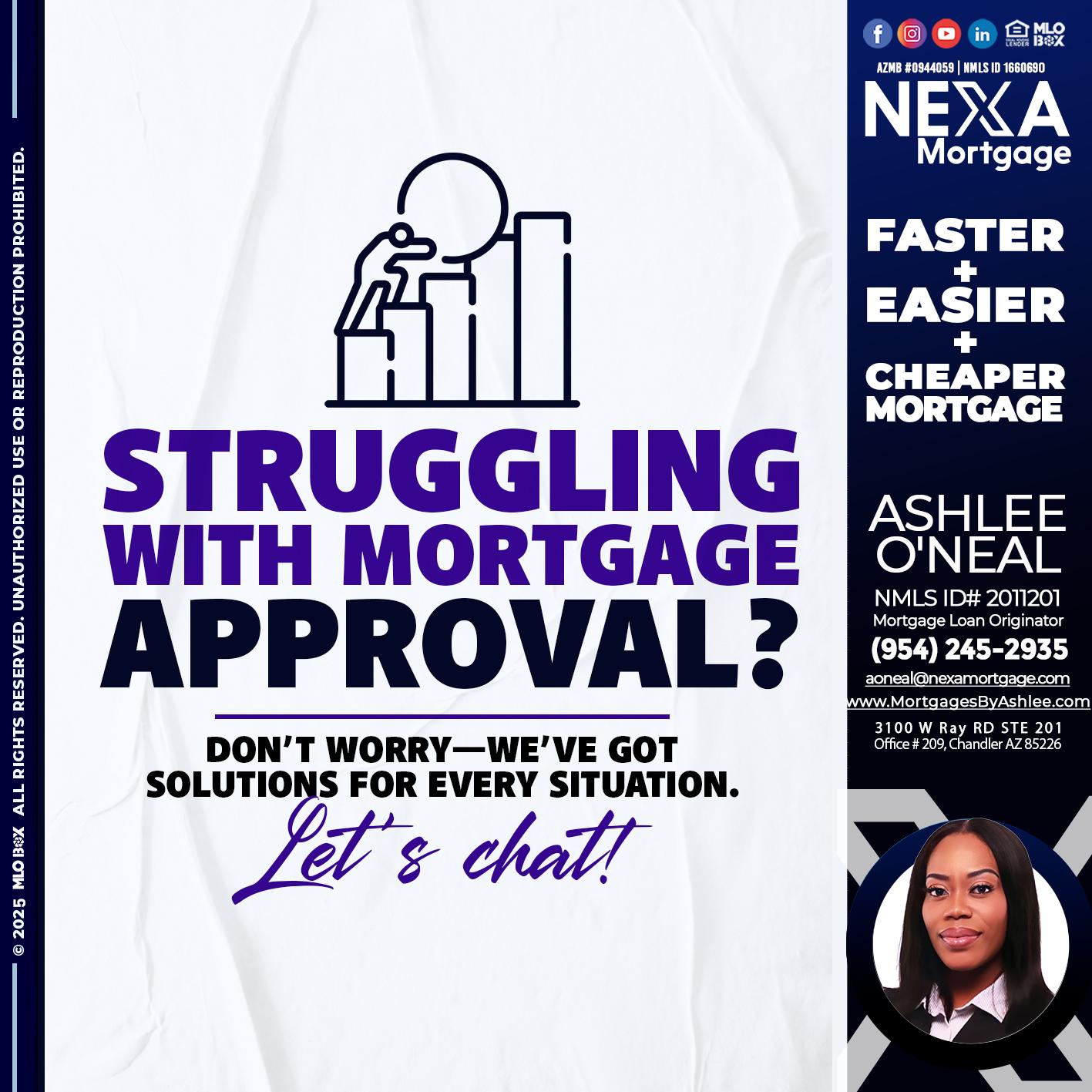 STRUGLING - Ashlee O’Neal -Mortgage Loan Originator