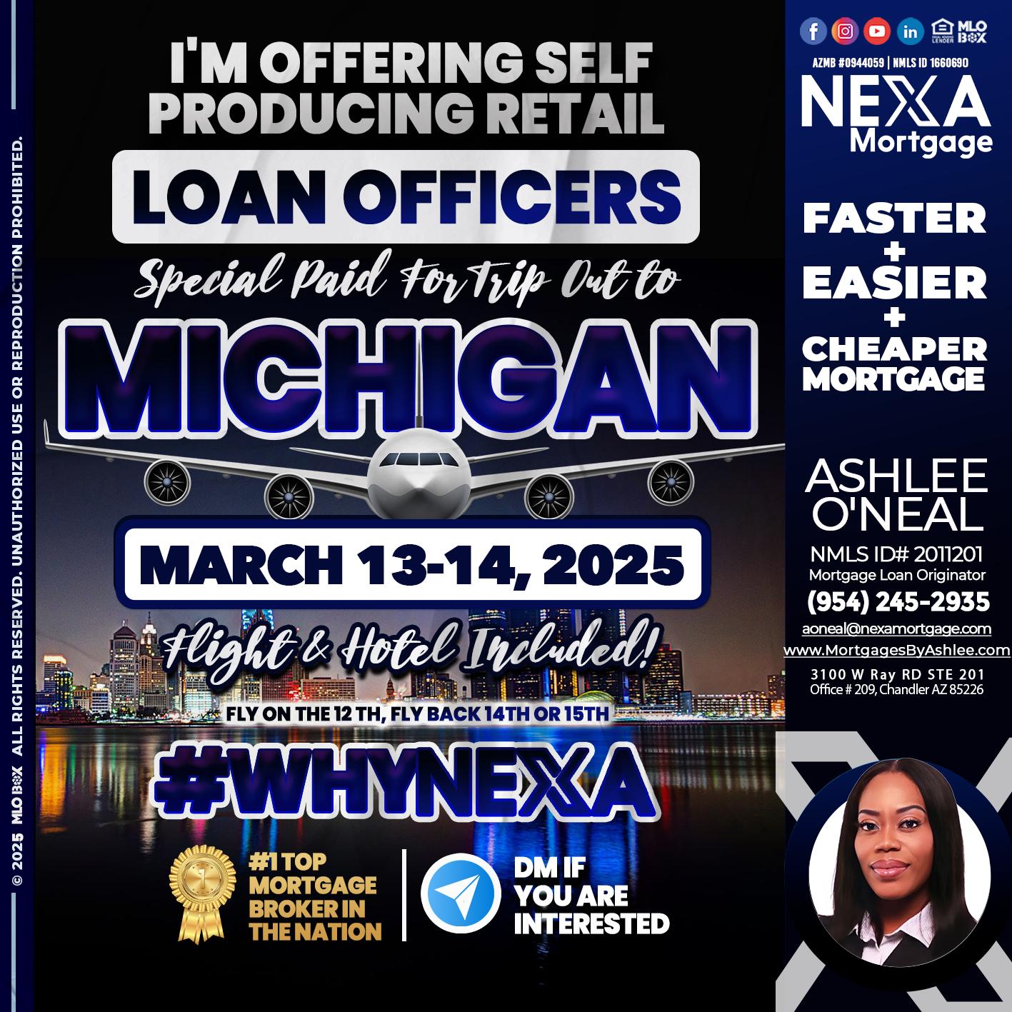 MICHIGAN TRIP - Ashlee O’Neal -Mortgage Loan Originator