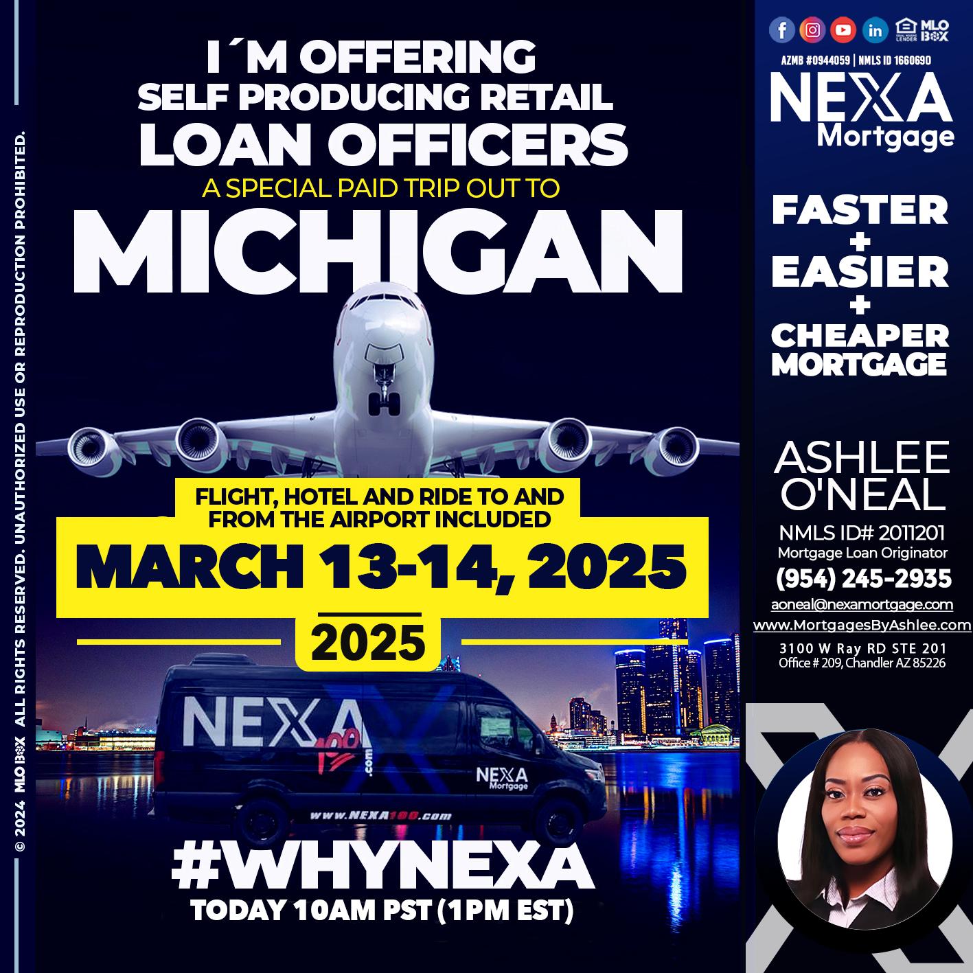MICHIGAN TRIP - Ashlee O’Neal -Mortgage Loan Originator