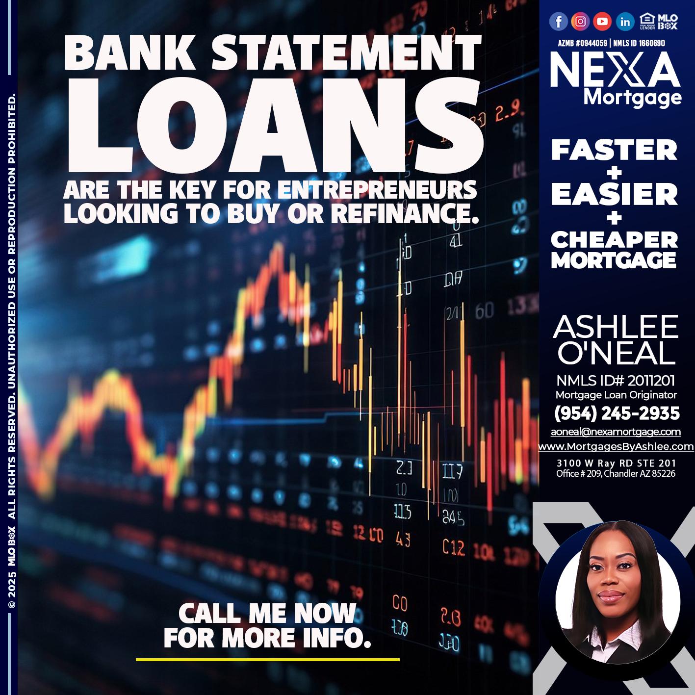 BANK STATEMENT - Ashlee O’Neal -Mortgage Loan Originator