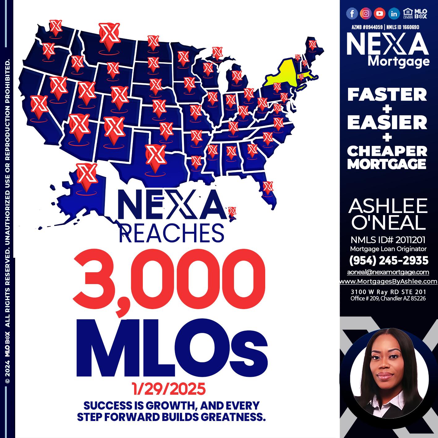 3,000 MLOs - Ashlee O’Neal -Mortgage Loan Originator