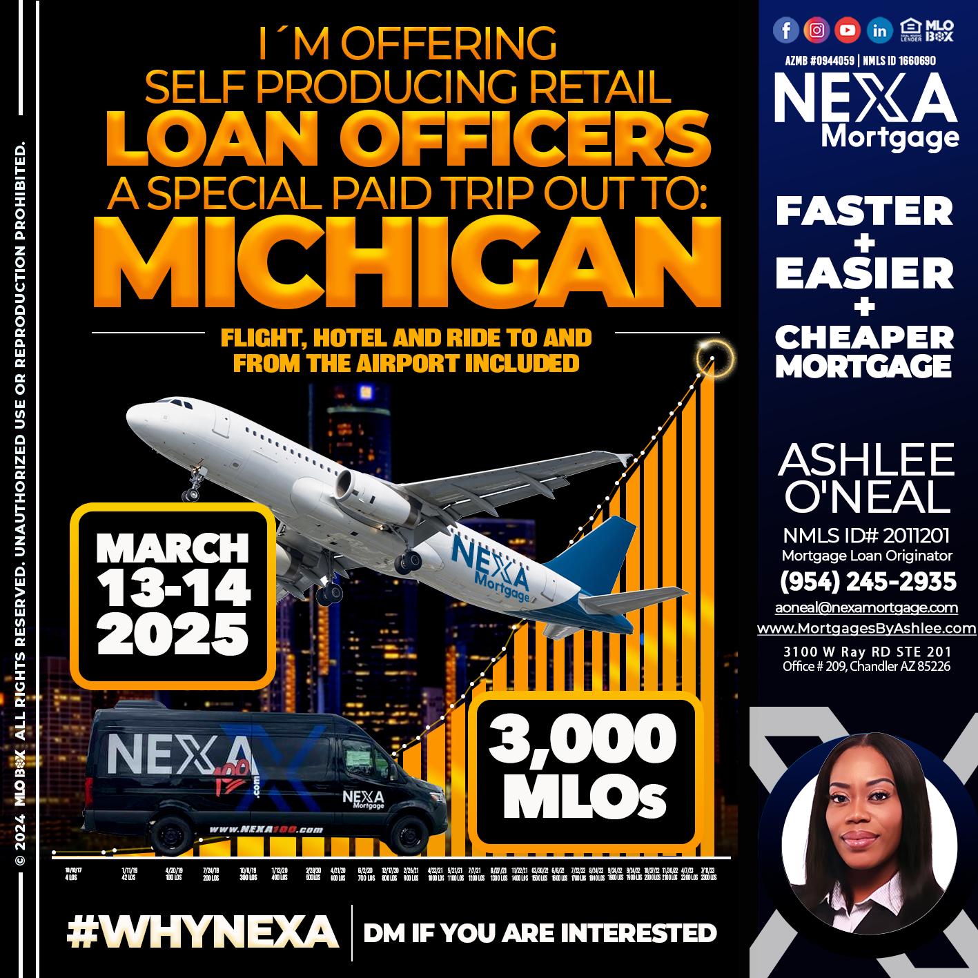 MICHIGAN TRIP - Ashlee O’Neal -Mortgage Loan Originator
