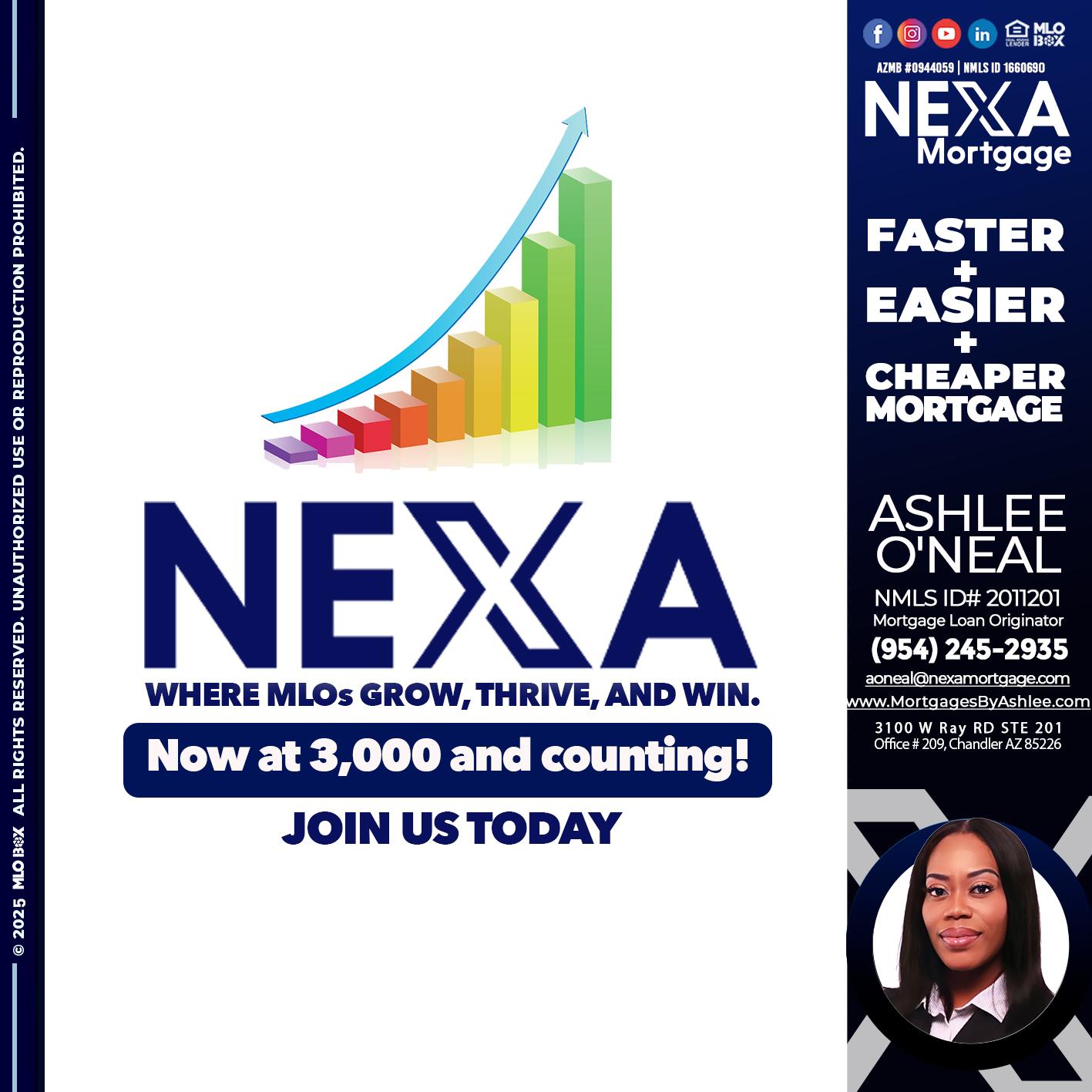 3,000 MLOs - Ashlee O’Neal -Mortgage Loan Originator