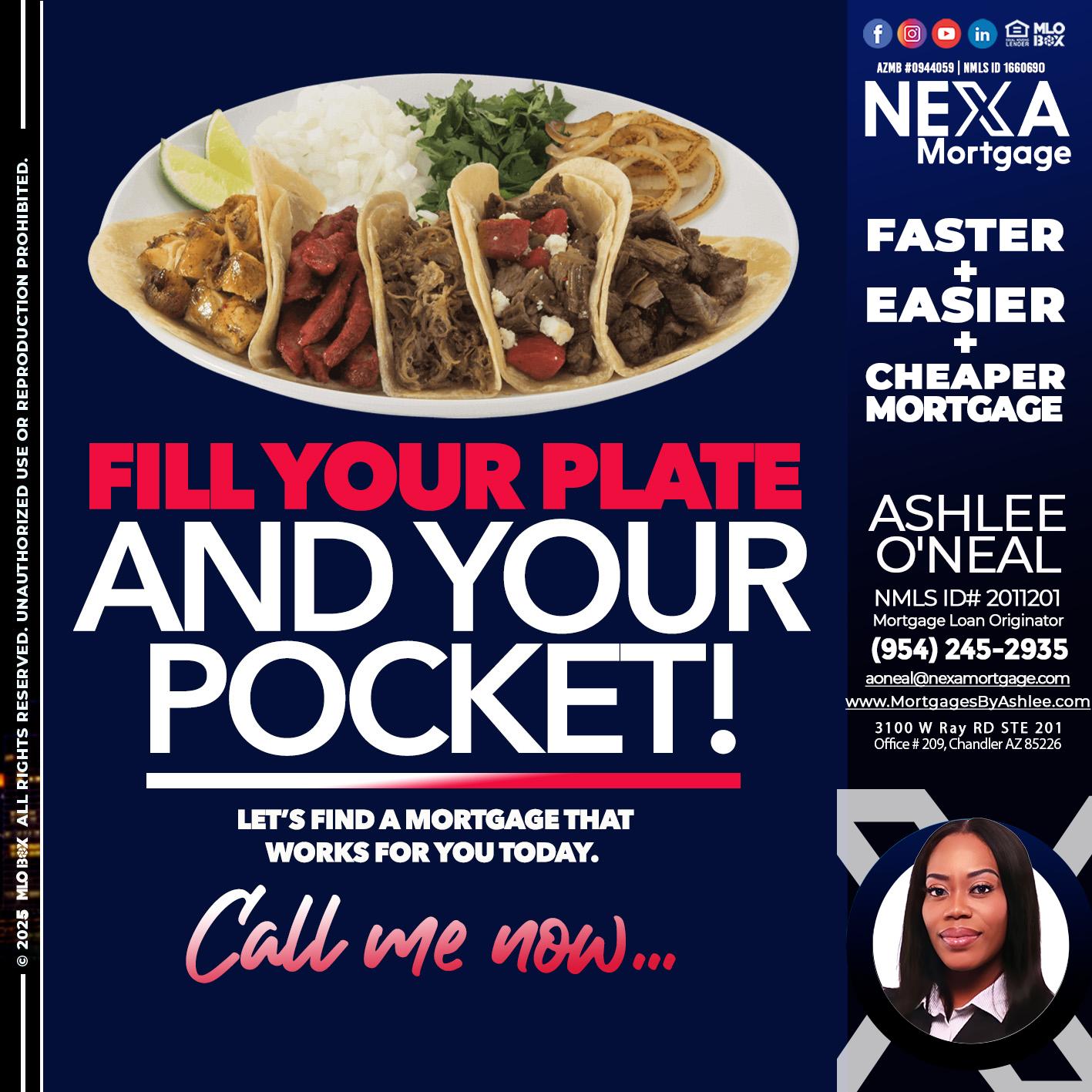 FILL YOUR PLATE - Ashlee O’Neal -Mortgage Loan Originator