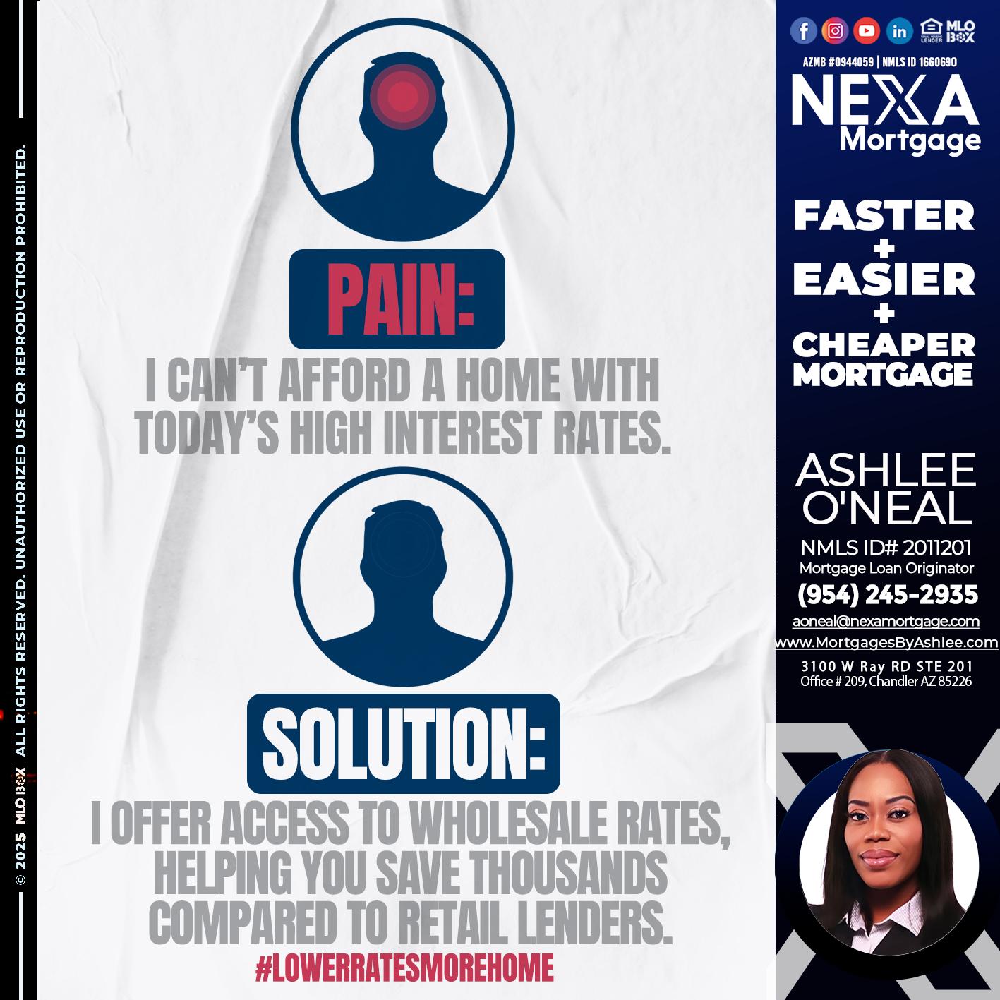 PAIN-SOLUTION - Ashlee O’Neal -Mortgage Loan Originator