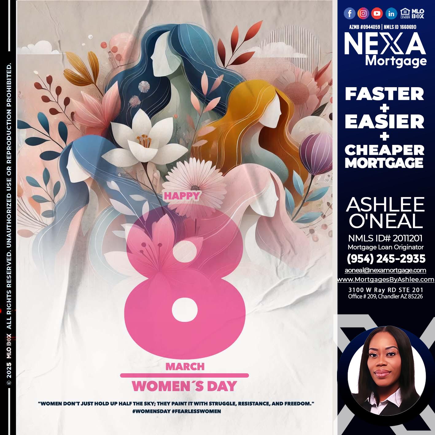 WOMEN´S DAY - Ashlee O’Neal -Mortgage Loan Originator