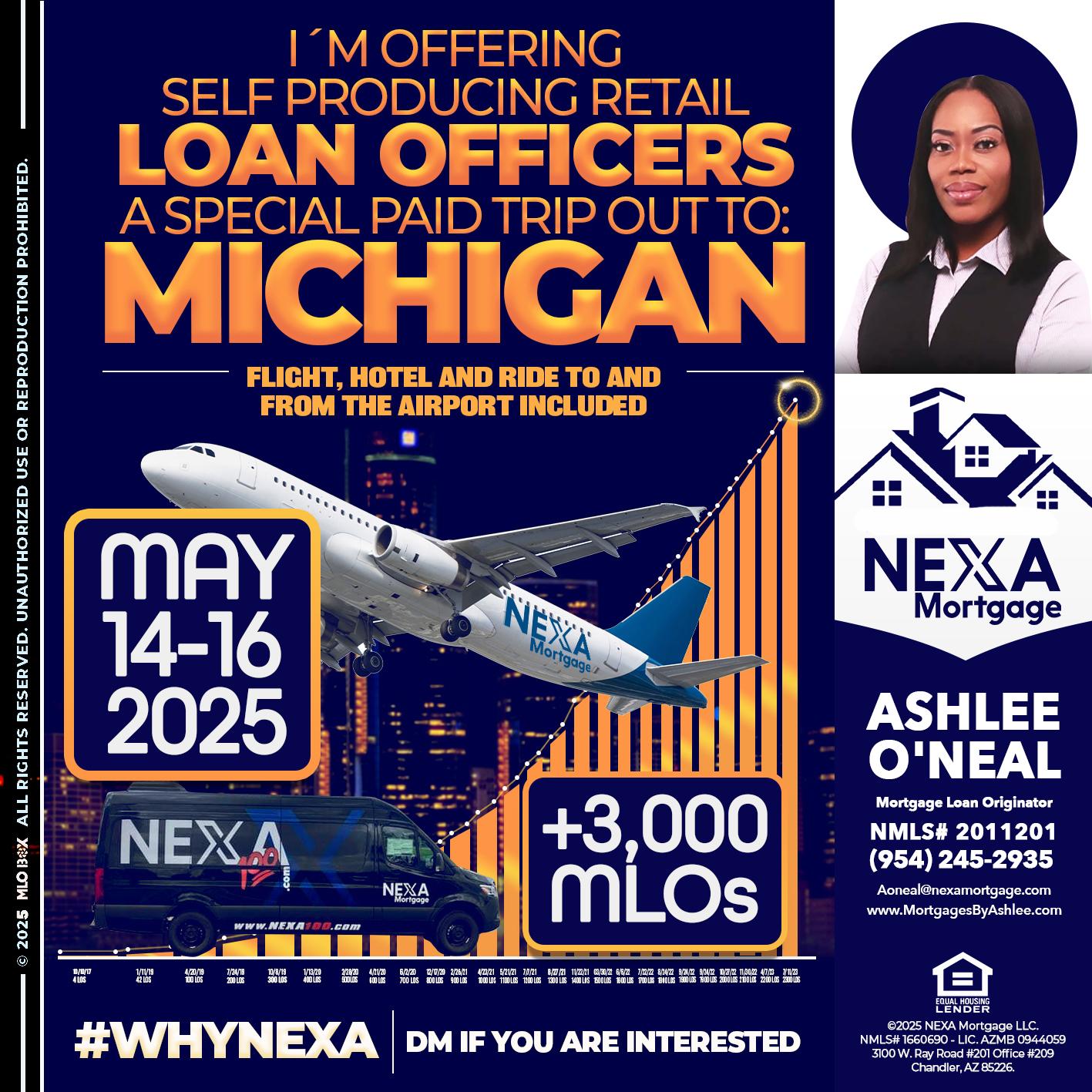 MICHIGAN TRIP - Ashlee O’Neal -Mortgage Loan Originator