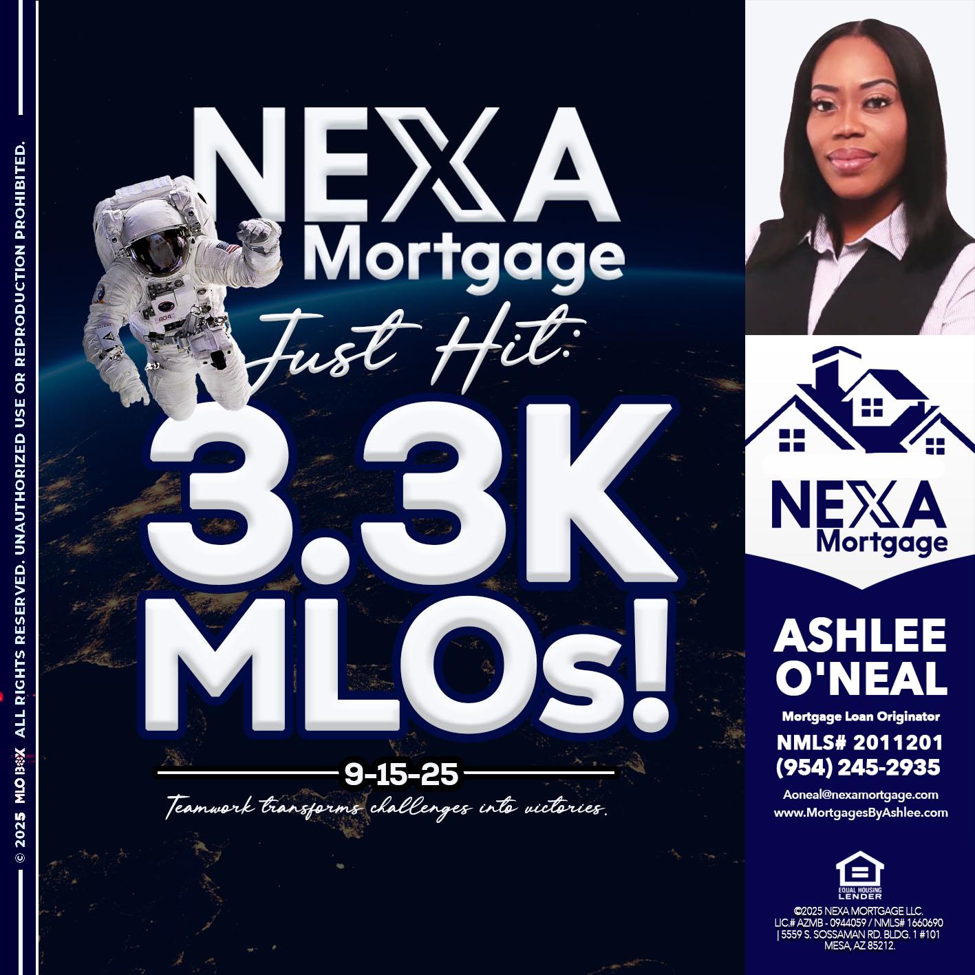 3.3K - Ashlee O’Neal -Mortgage Loan Originator