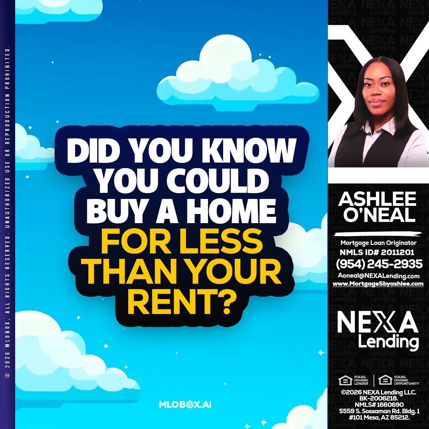 DID YOU KNOW - Ashlee O’Neal -Mortgage Loan Originator