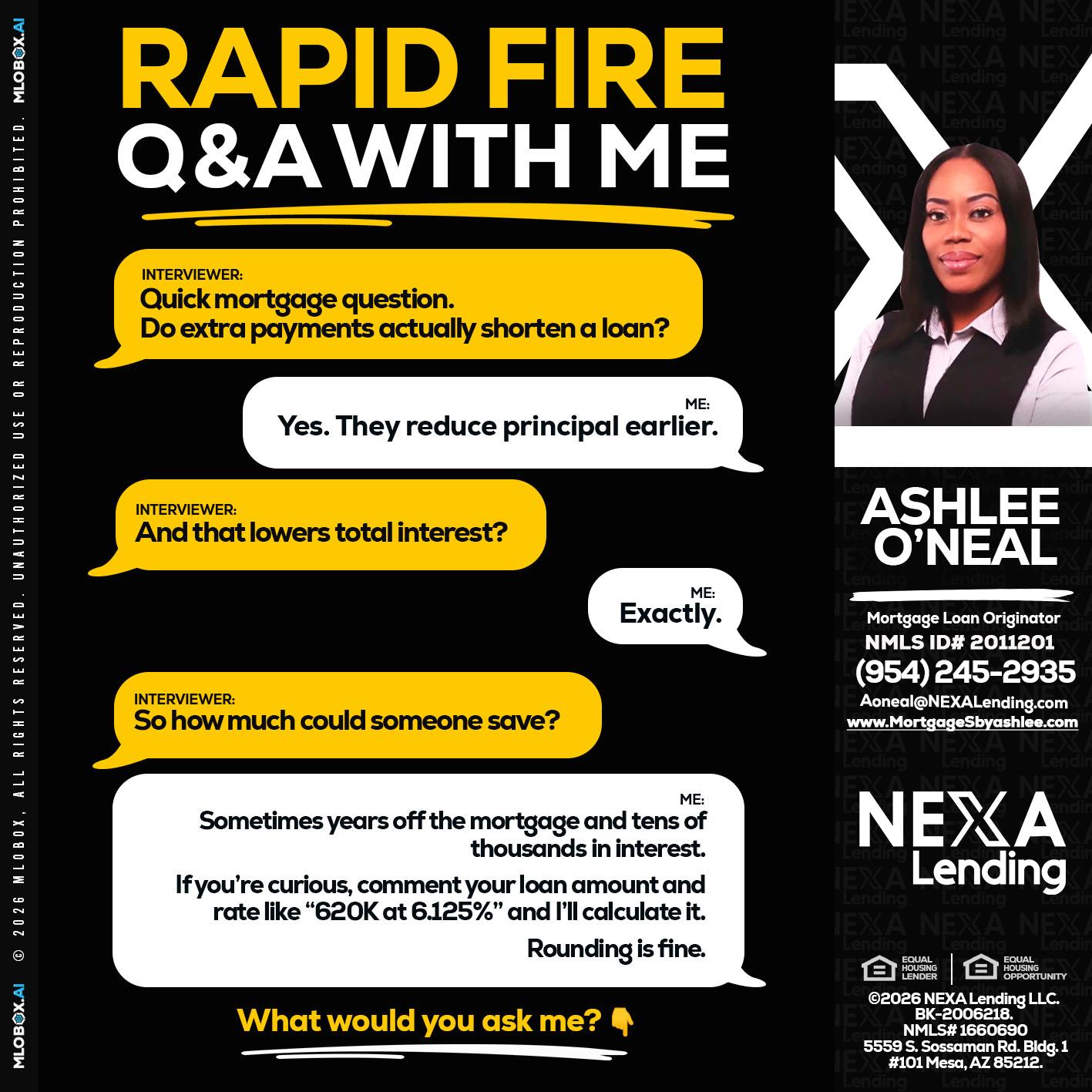 RAPID FIRE QA - Ashlee O’Neal -Mortgage Loan Originator