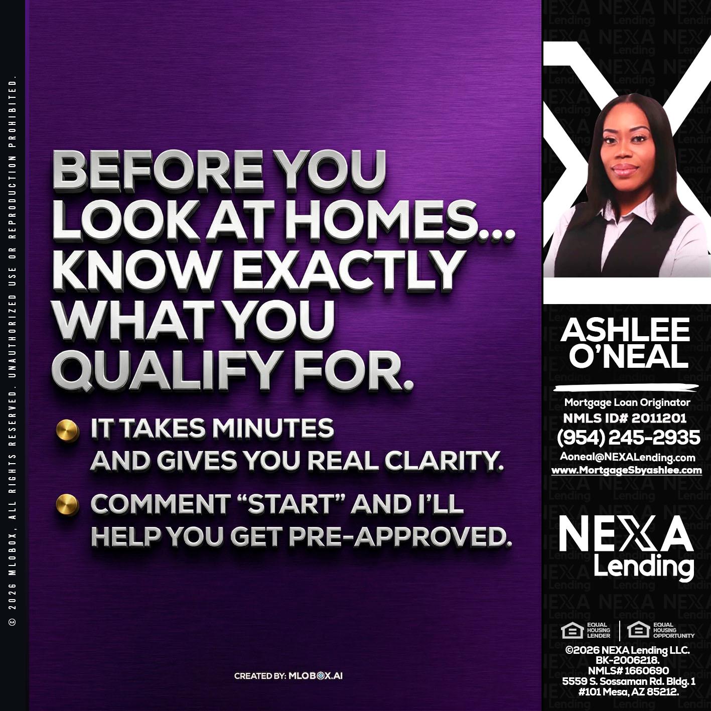 BEFORE YOU - Ashlee O’Neal -Mortgage Loan Originator