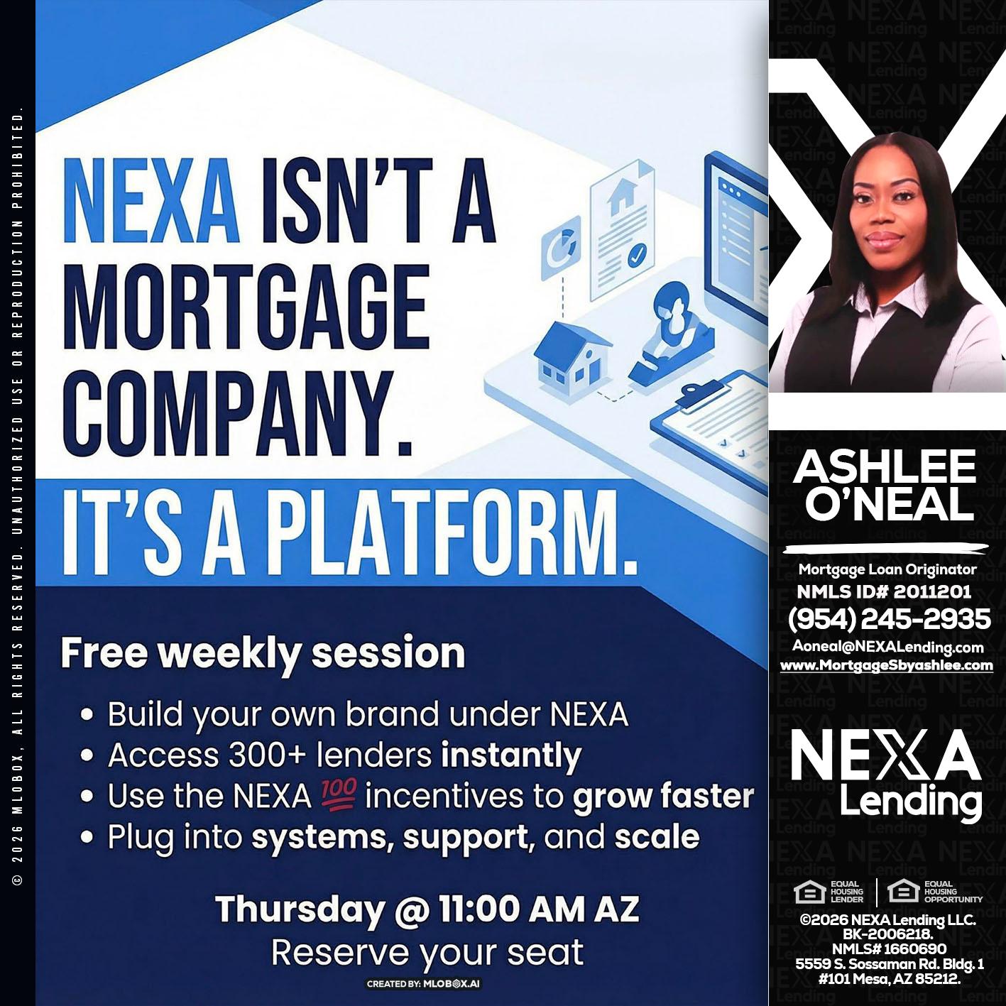 NEXA ISNT - Ashlee O’Neal -Mortgage Loan Originator
