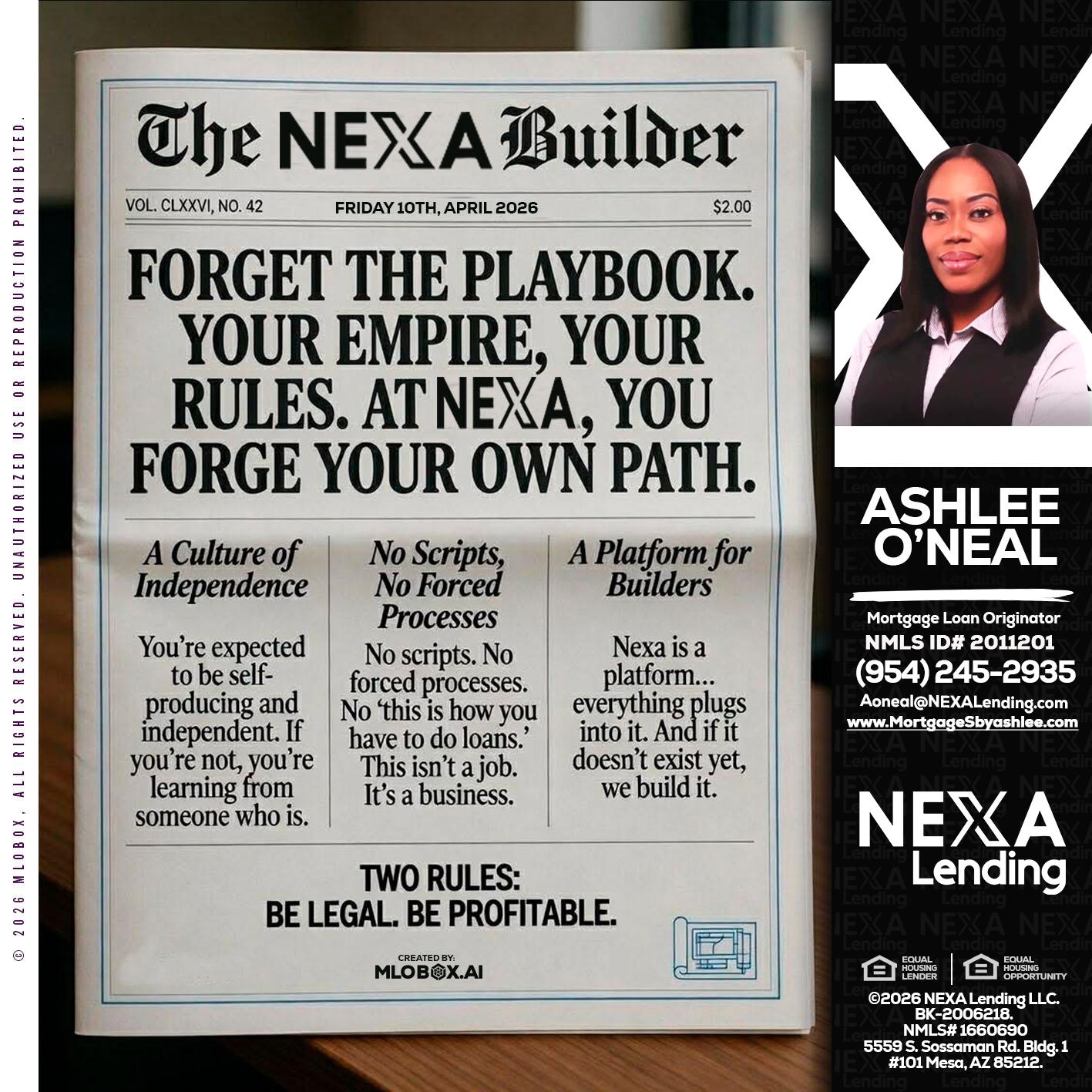 THE NEXA BUILDER - Ashlee O’Neal -Mortgage Loan Originator