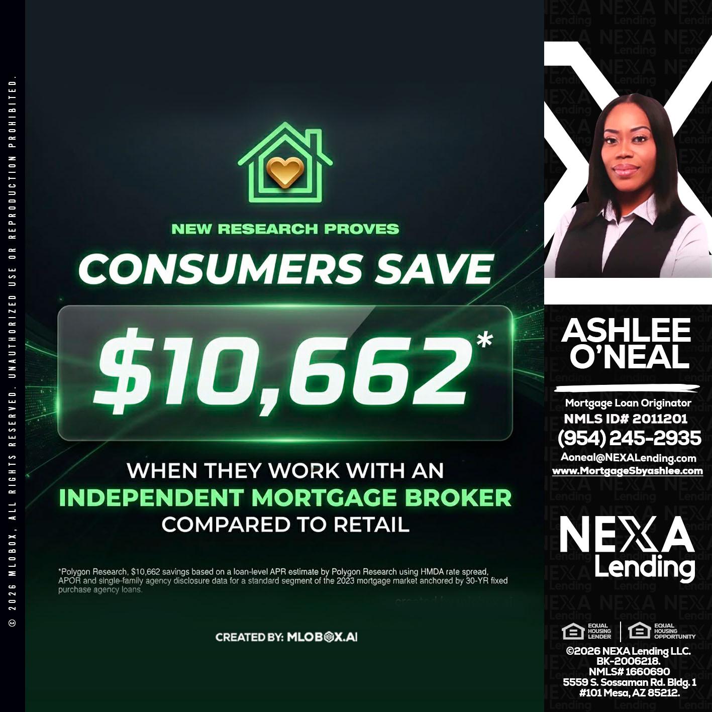 10,662 - Ashlee O’Neal -Mortgage Loan Originator
