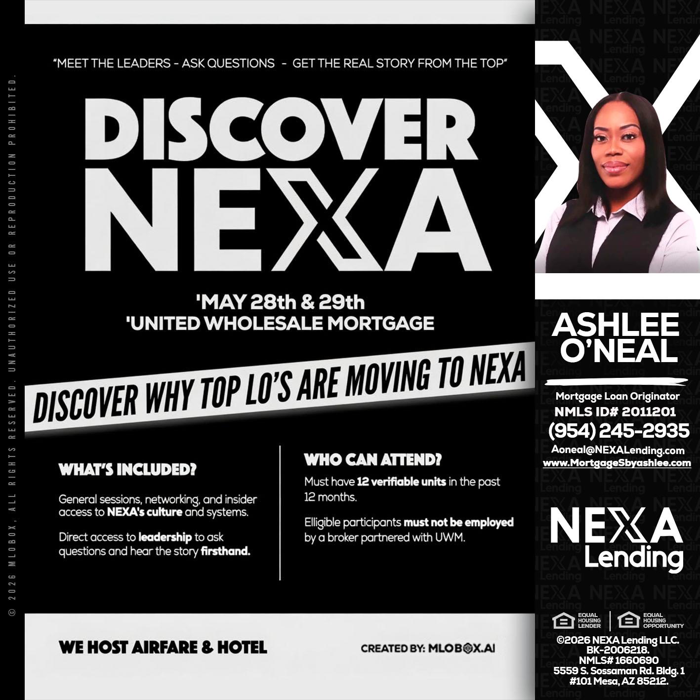 DISCOVER NEXA - Ashlee O’Neal -Mortgage Loan Originator
