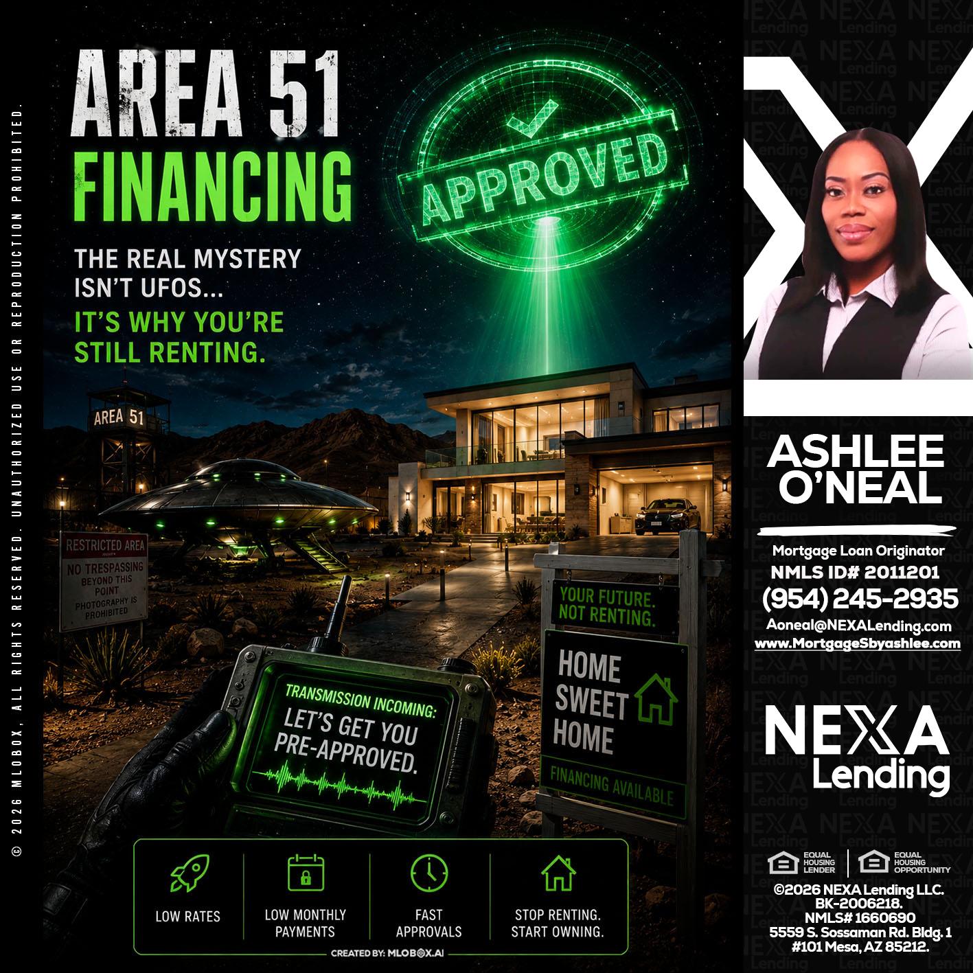 AREA 51 - Ashlee O’Neal -Mortgage Loan Originator