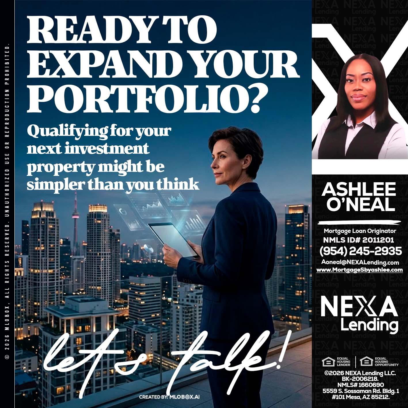 READY TO EXPAND - Ashlee O’Neal -Mortgage Loan Originator