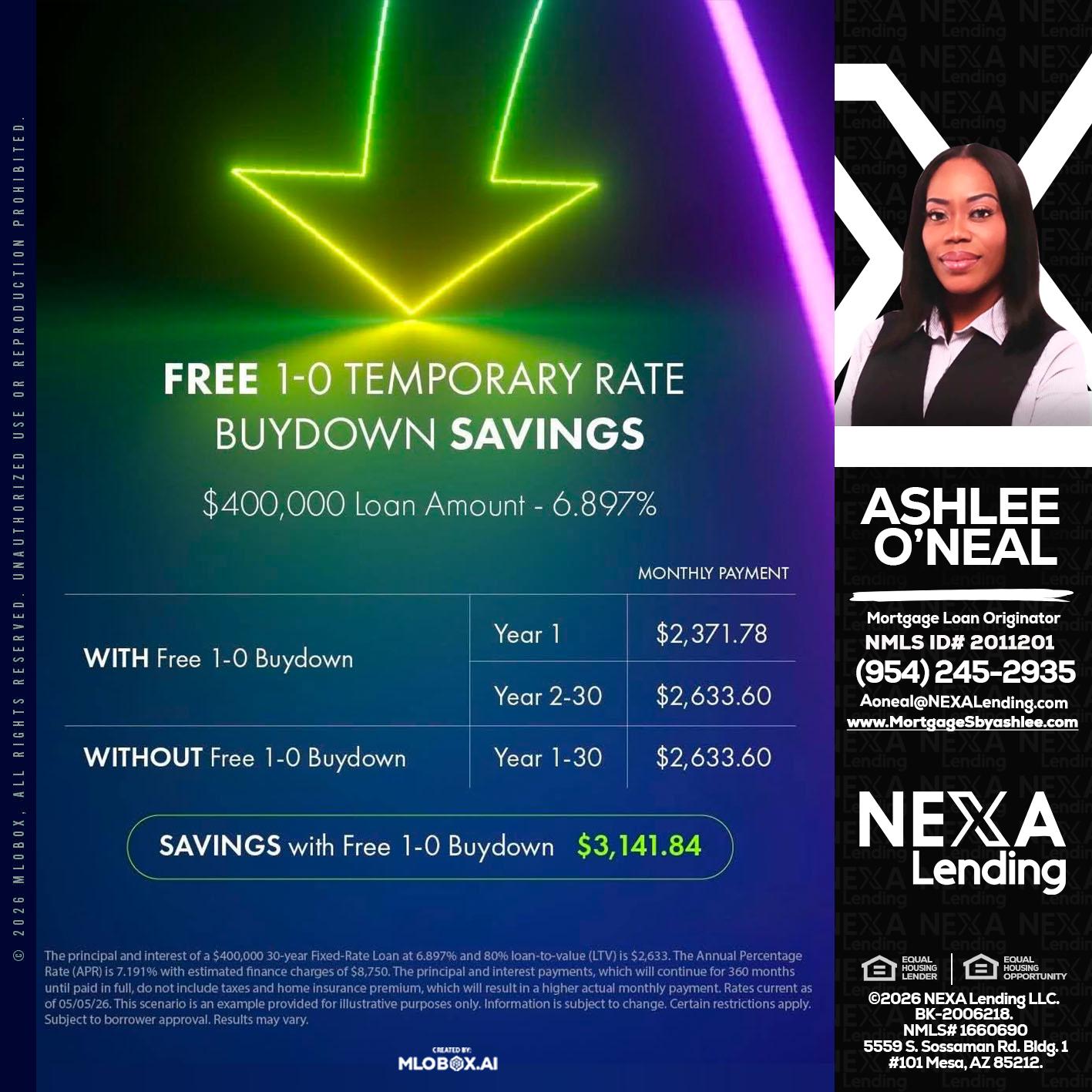 BUYDOWN - Ashlee O’Neal -Mortgage Loan Originator