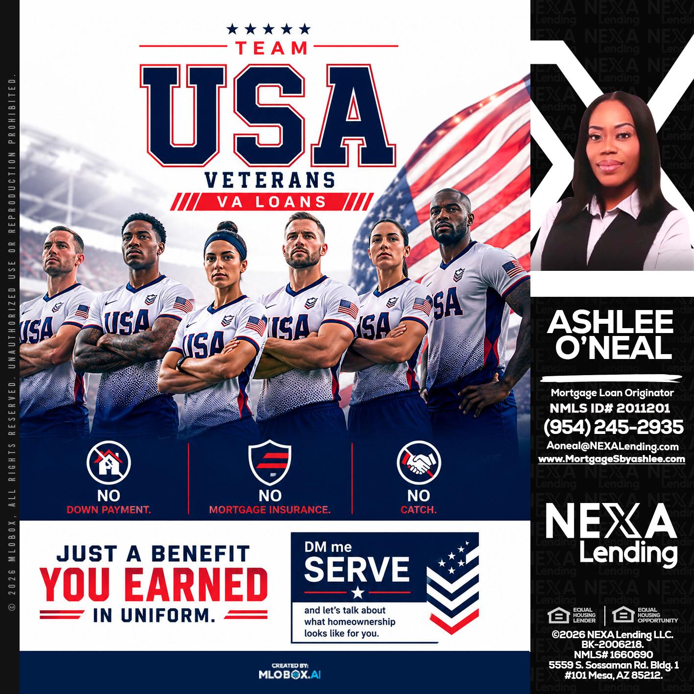 USA TEAM - Ashlee O’Neal -Mortgage Loan Originator