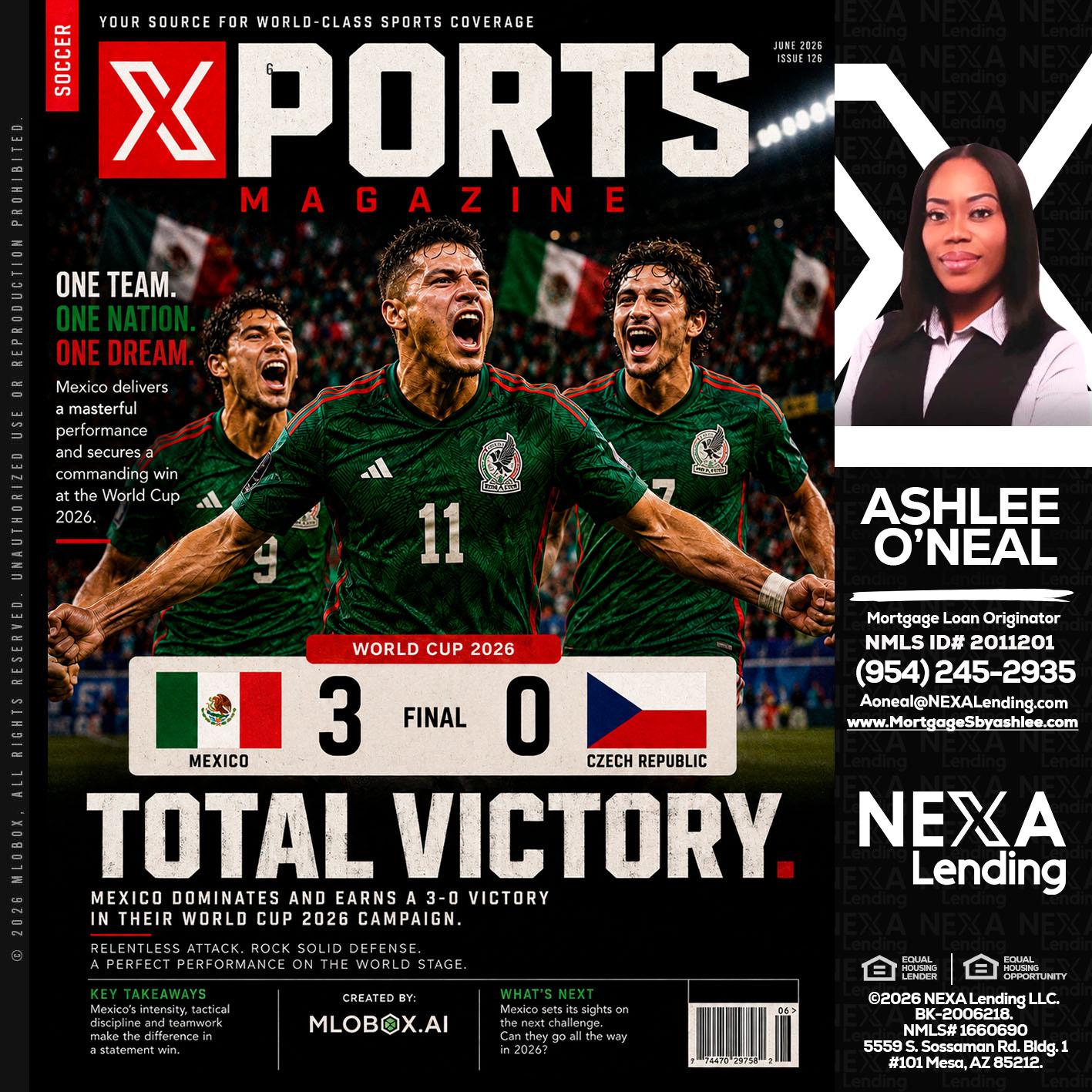 World Cup 2026 MEX 1-0 CZECH - Ashlee O’Neal -Mortgage Loan Originator