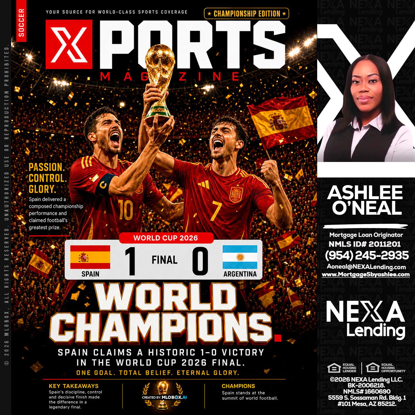 SPAIN CHAMPION - Ashlee O’Neal -Mortgage Loan Originator