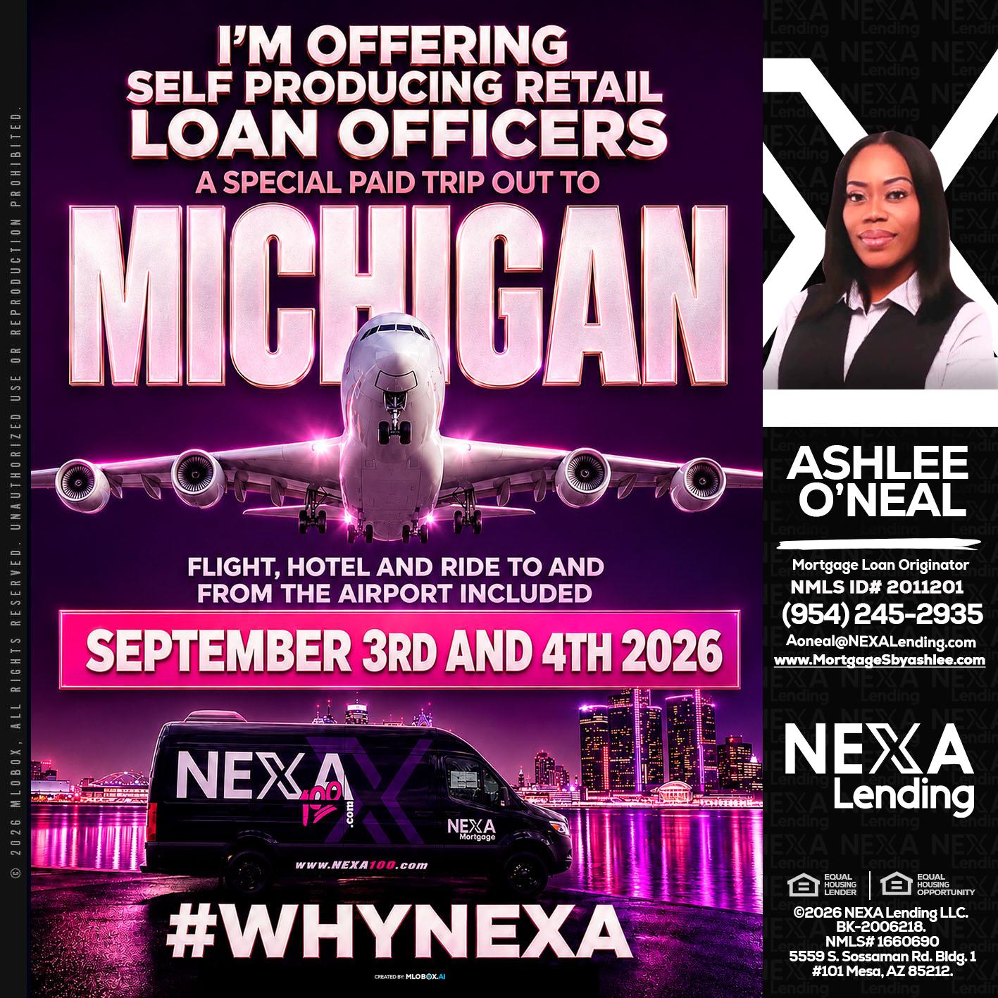 MICHIGAN TRIP - Ashlee O’Neal -Mortgage Loan Originator