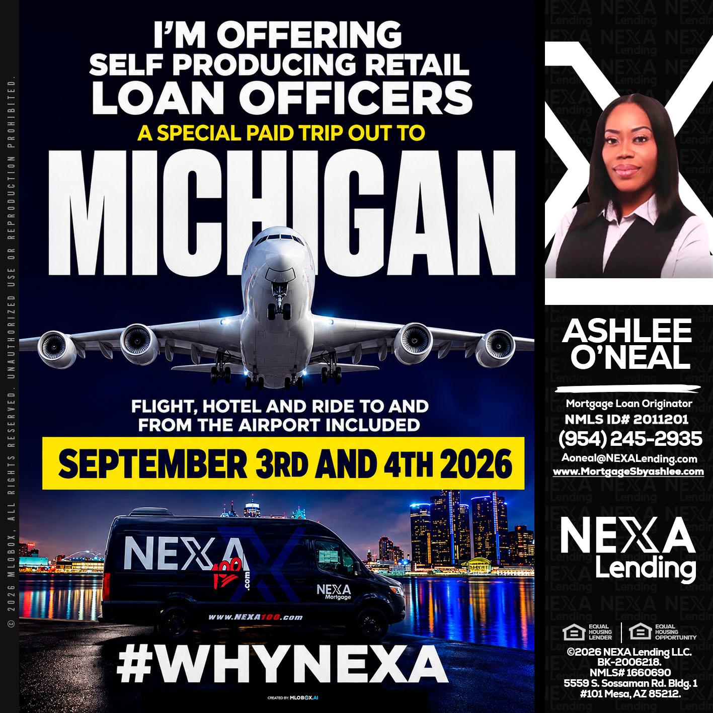 MICHIGAN - Ashlee O’Neal -Mortgage Loan Originator