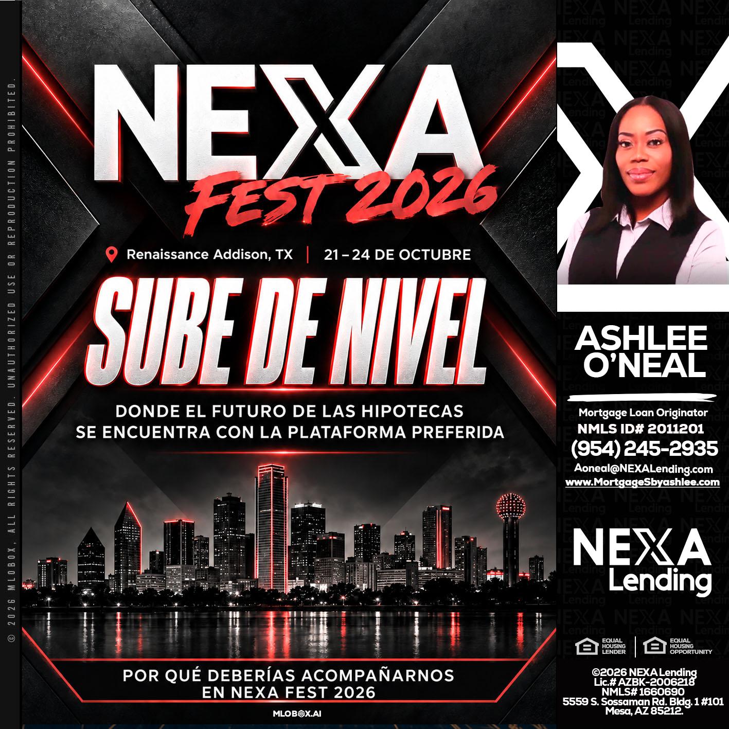 NEXA fest 2026 - Ashlee O’Neal -Mortgage Loan Originator